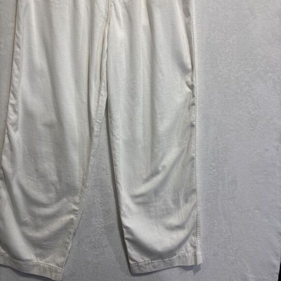 Free People Women's Abby Pleated Baggy Chino High Rise Pants Size 2 Cream Ivory - Picture 5 of 14